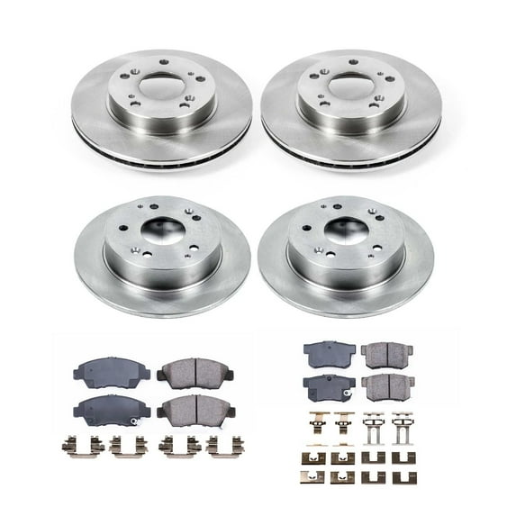 Ultimate Brakes Front and Rear Ceramic Brake Pad and Rotor Kit with Hardware WM81468