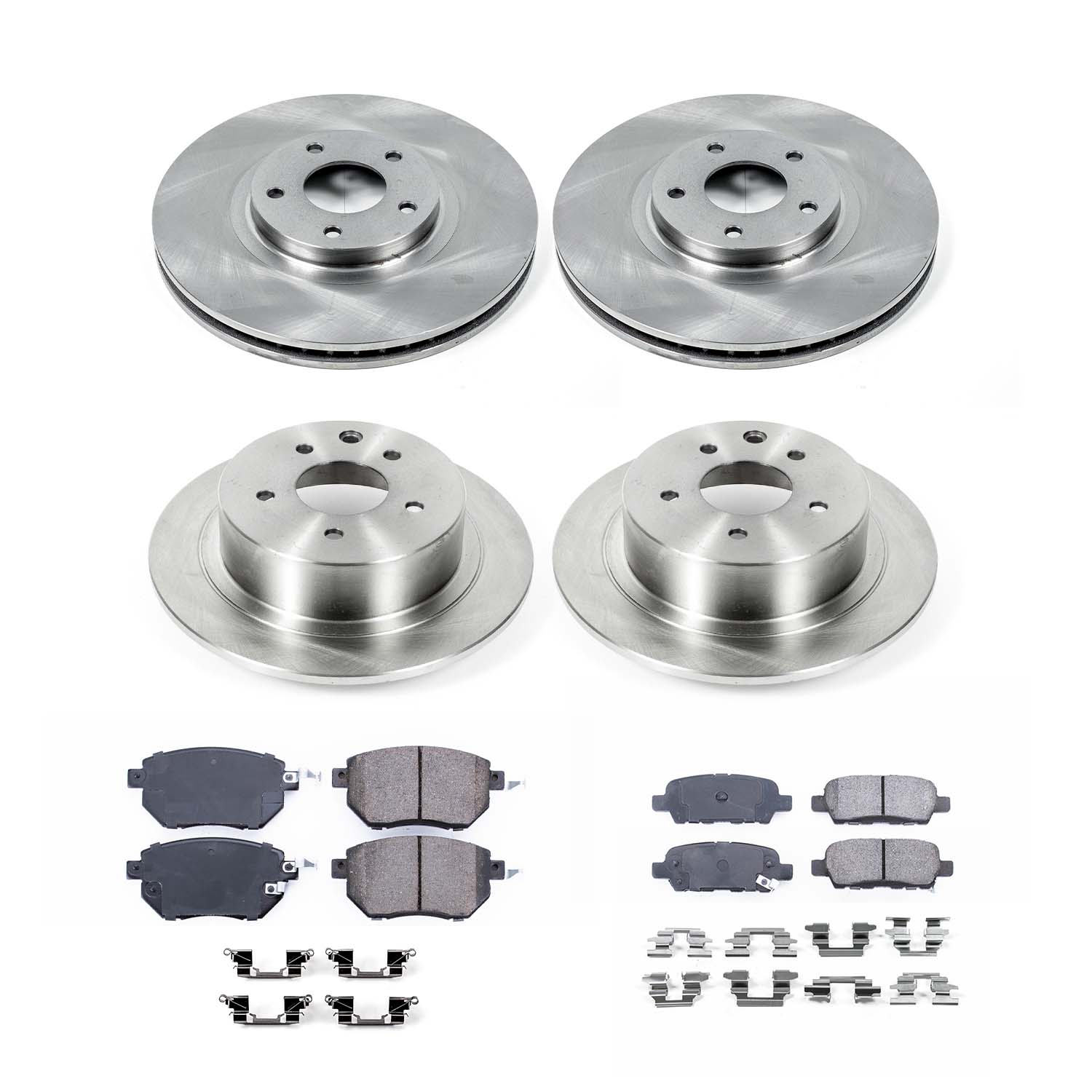 Ultimate Brakes Front and Rear Ceramic Brake Pad and Rotor Kit with Hardware WM81488