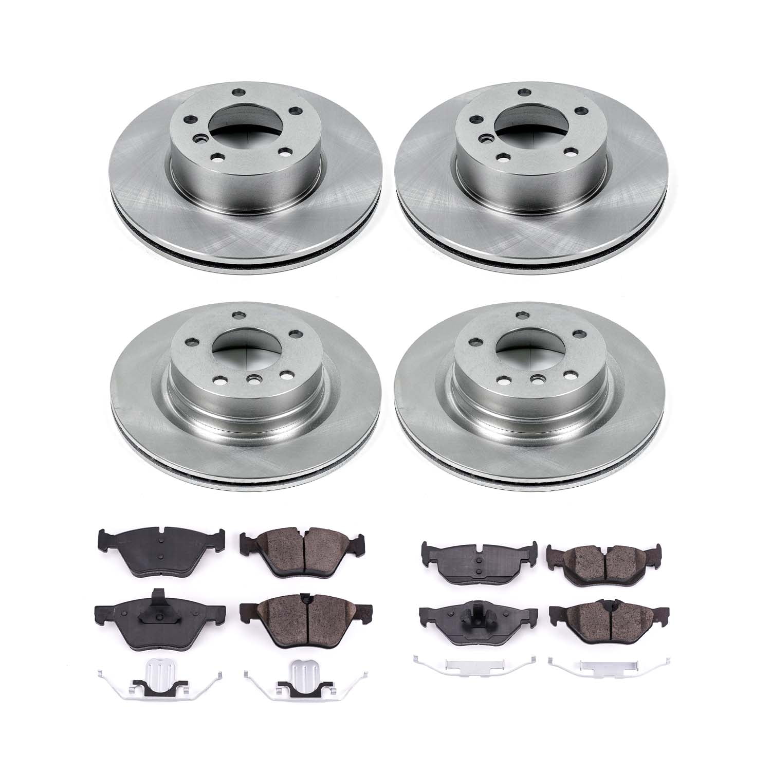 Ultimate Brakes Front and Rear Ceramic Brake Pad and Rotor Kit with Hardware WM81498