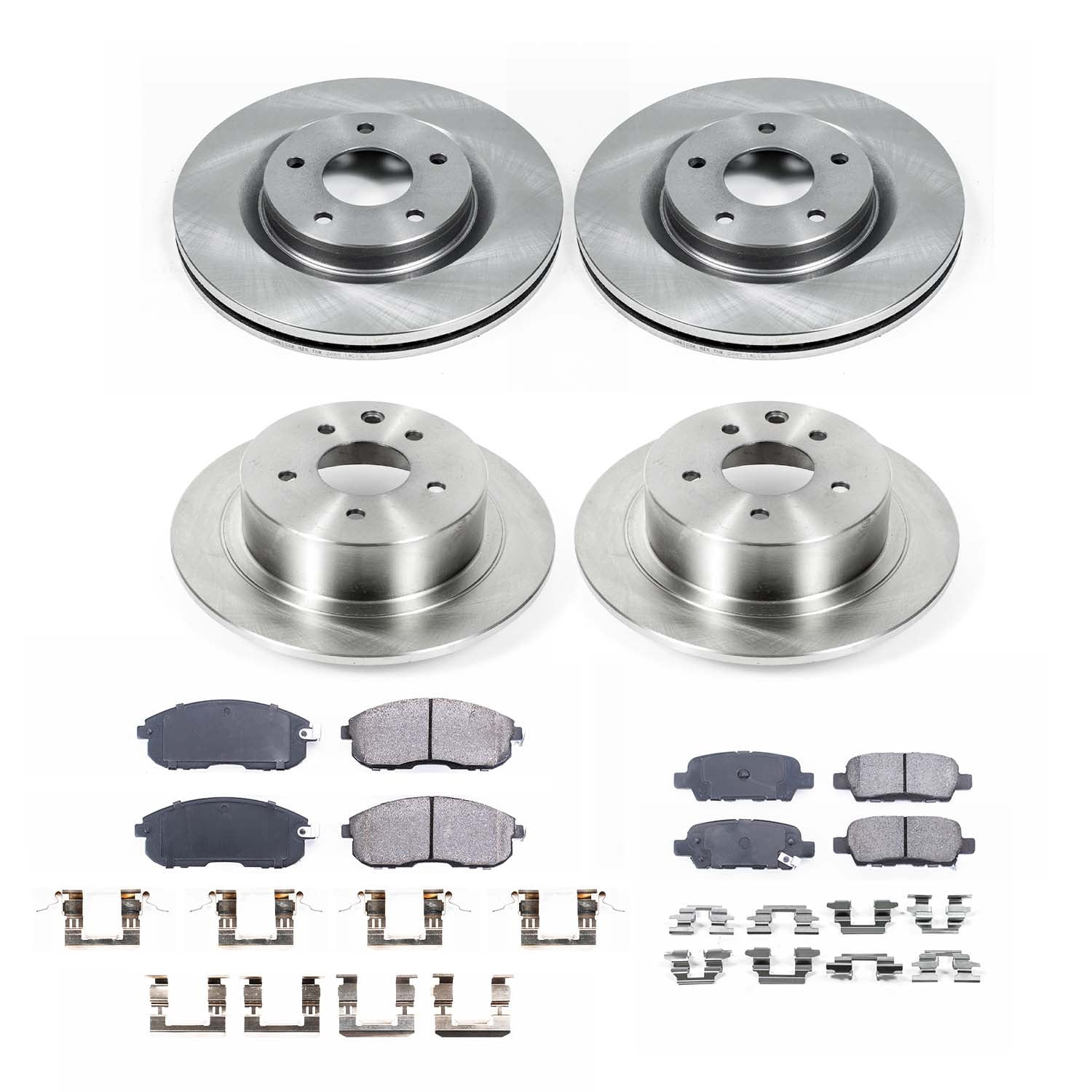 Ultimate Brakes Front and Rear Ceramic Brake Pad and Rotor Kit with Hardware WM81500