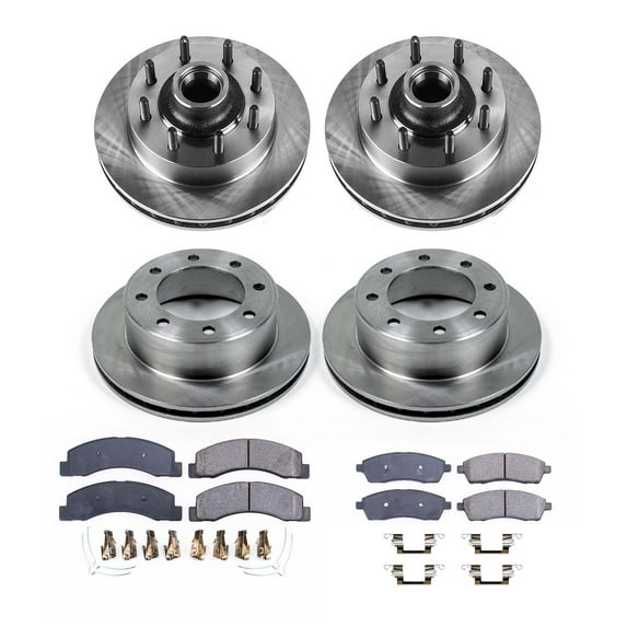Ultimate Brakes Front and Rear Ceramic Brake Pad and Rotor Kit with Hardware WM81507