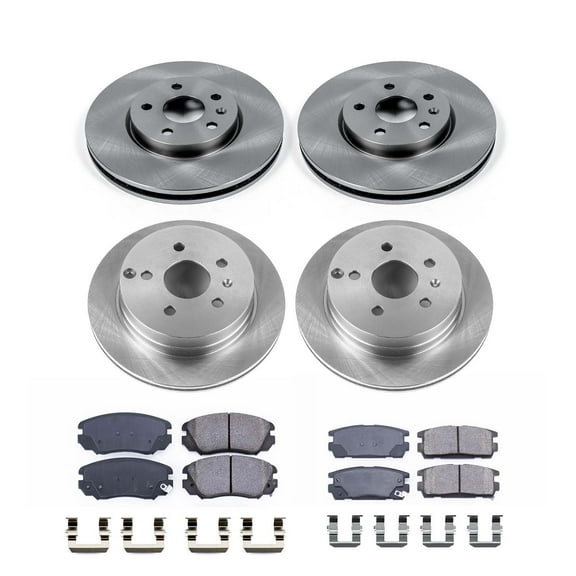 Ultimate Brakes Front and Rear Ceramic Brake Pad and Rotor Kit with Hardware WM81513