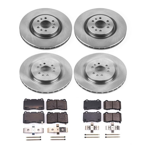 Ultimate Brakes Front and Rear Ceramic Brake Pad and Rotor Kit with Hardware WM81525