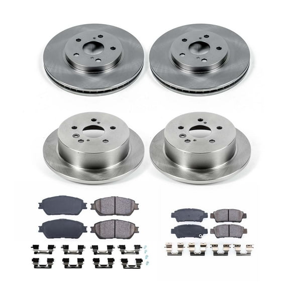 Ultimate Brakes Front and Rear Ceramic Brake Pad and Rotor Kit with Hardware WM81527