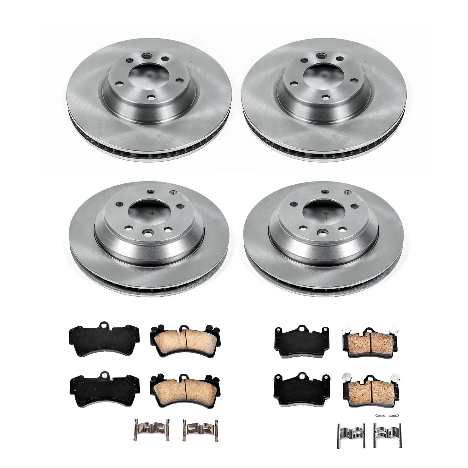 Ultimate Brakes Front and Rear Ceramic Brake Pad and Rotor Kit with Hardware WM81537