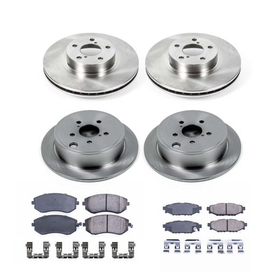 Ultimate Brakes Front and Rear Ceramic Brake Pad and Rotor Kit with Hardware WM81554