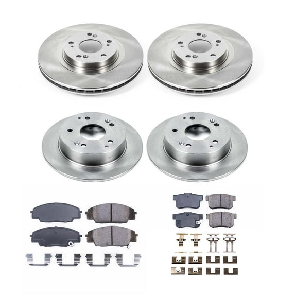 Ultimate Brakes Front and Rear Ceramic Brake Pad and Rotor Kit with Hardware WM81570