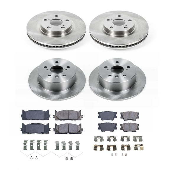 Ultimate Brakes Front and Rear Ceramic Brake Pad and Rotor Kit with Hardware WM81578