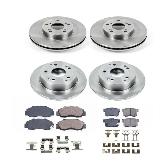 Ultimate Brakes Front and Rear Ceramic Brake Pad and Rotor Kit with Hardware WM81580