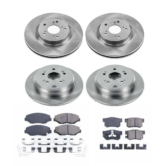 Ultimate Brakes Front and Rear Ceramic Brake Pad and Rotor Kit with Hardware WM81587