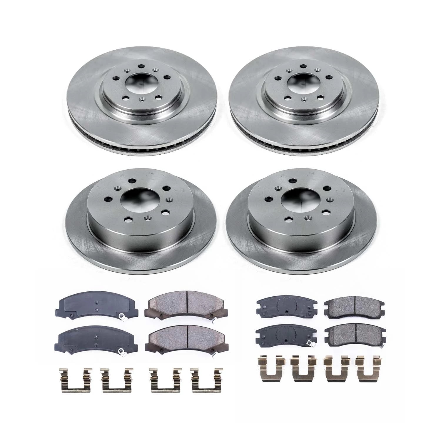 Ultimate Brakes Front and Rear Ceramic Brake Pad and Rotor Kit with Hardware WM81588