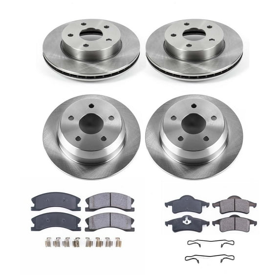 Ultimate Brakes Front and Rear Semi-Metallic Brake Pad and Rotor Kit with Hardware WM81017
