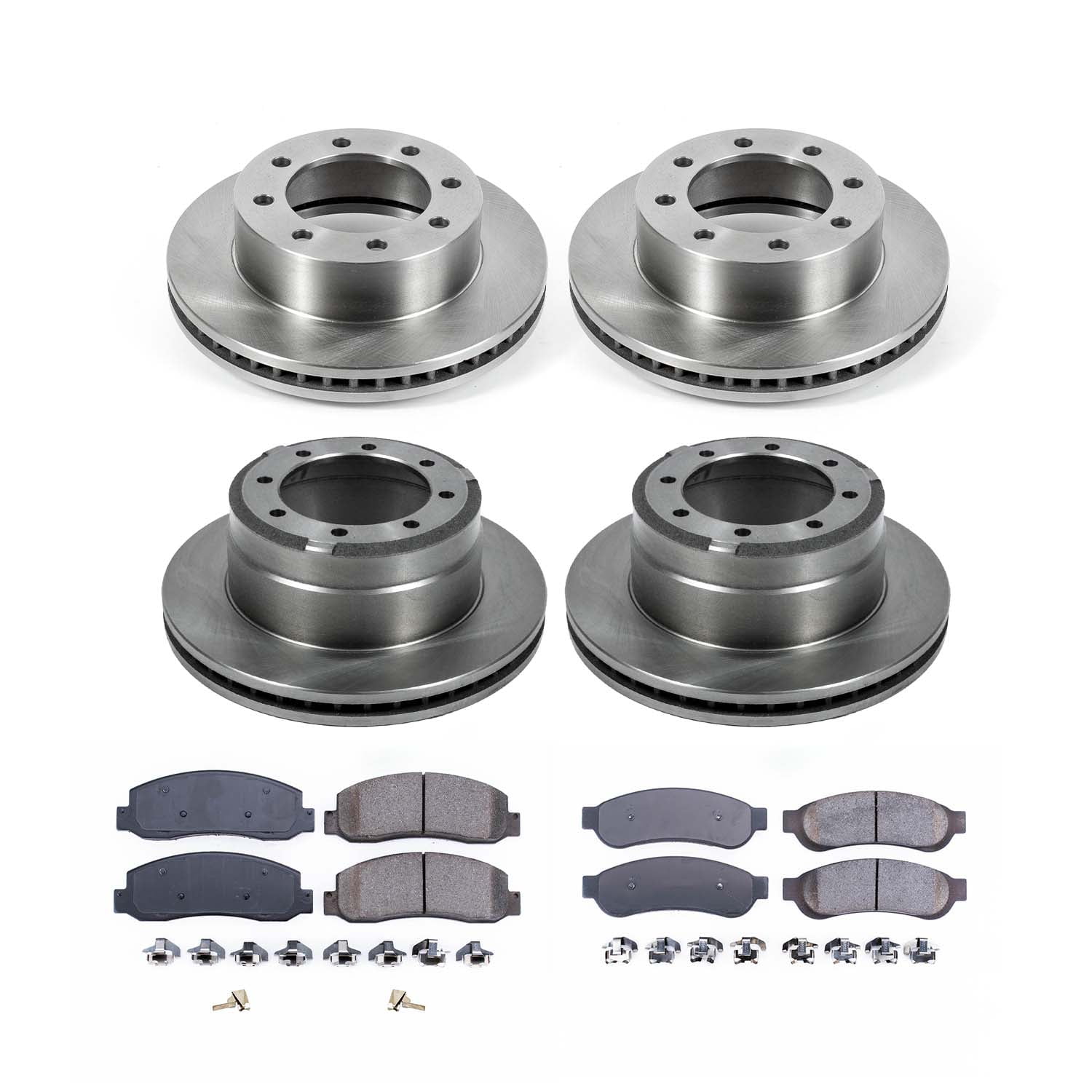 Ultimate Brakes Front and Rear Semi-Metallic Brake Pad and Rotor Kit with Hardware WM81021