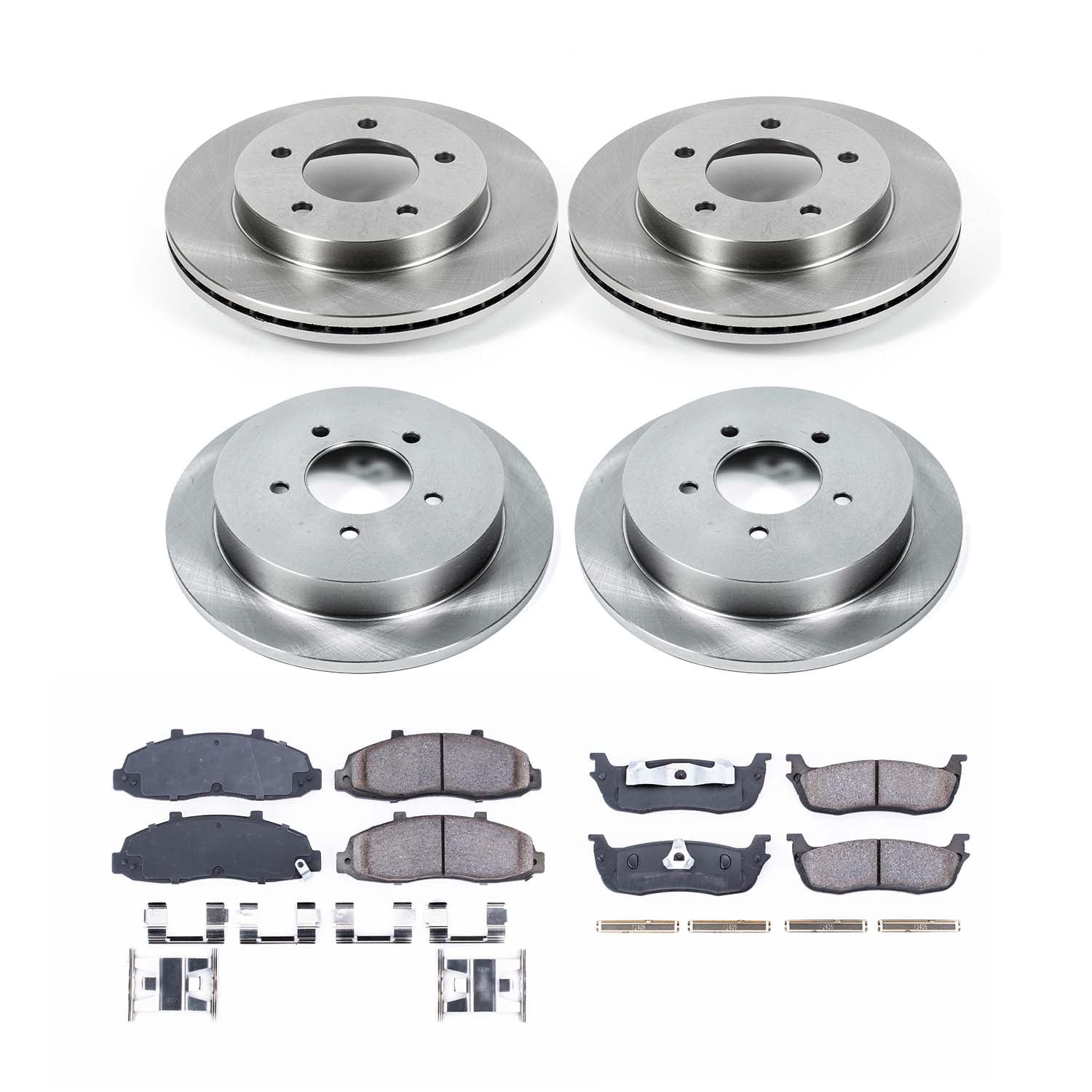 Ultimate Brakes Front and Rear Semi-Metallic Brake Pad and Rotor Kit with Hardware WM81022