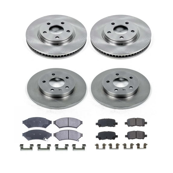 Ultimate Brakes Front and Rear Semi-Metallic Brake Pad and Rotor Kit with Hardware WM81024