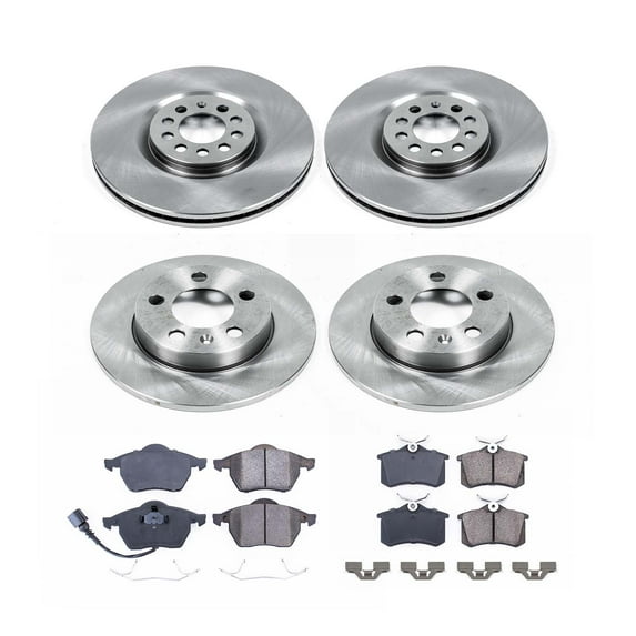 Ultimate Brakes Front and Rear Semi-Metallic Brake Pad and Rotor Kit with Hardware WM81043