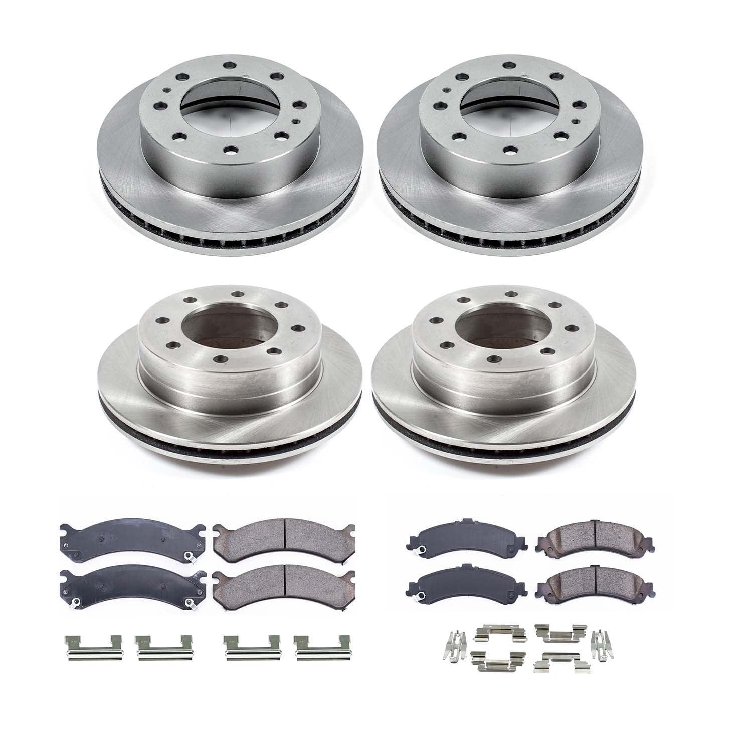 Ultimate Brakes Front and Rear Semi-Metallic Brake Pad and Rotor Kit with Hardware WM81132