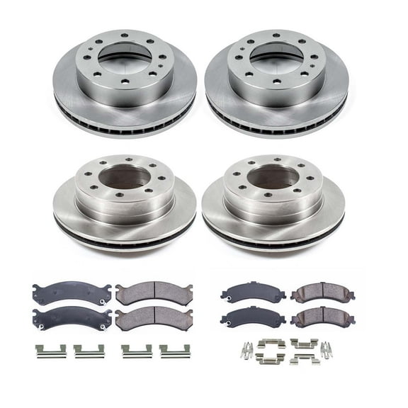 Ultimate Brakes Front and Rear Semi-Metallic Brake Pad and Rotor Kit with Hardware WM81132