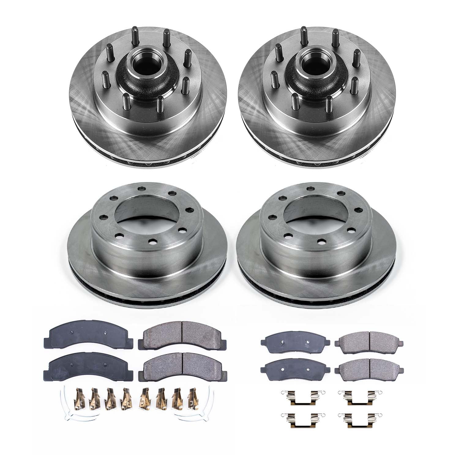 Ultimate Brakes Front and Rear Semi-Metallic Brake Pad and Rotor Kit with Hardware WM81179