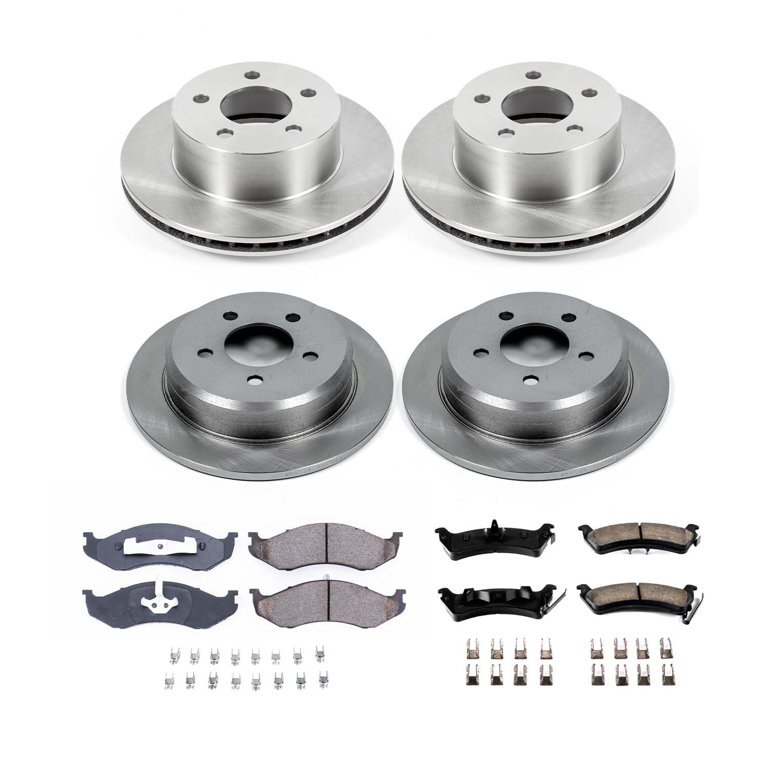 Ultimate Brakes Front and Rear Semi-Metallic Brake Pad and Rotor Kit with Hardware WM81182