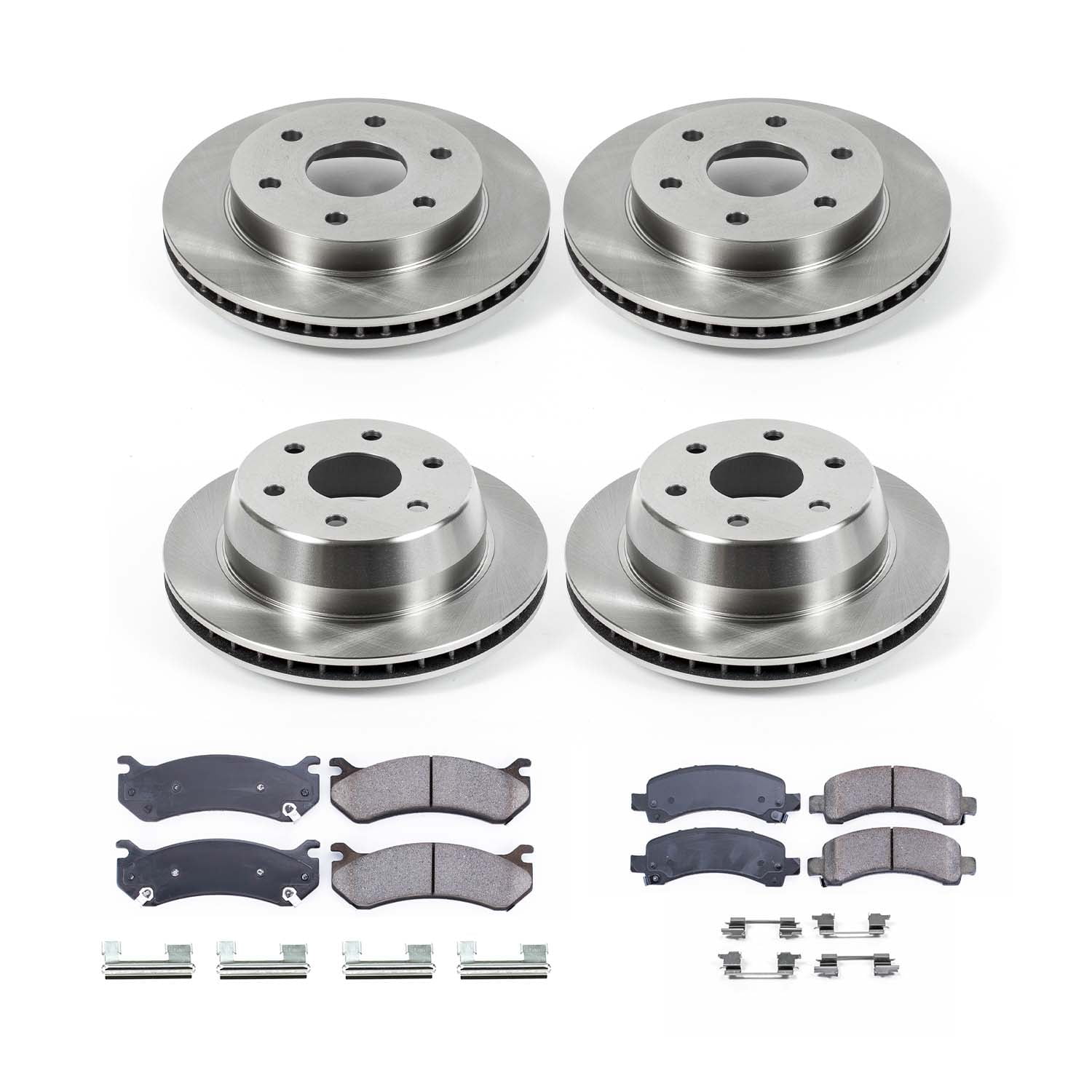 Ultimate Brakes Front and Rear Semi-Metallic Brake Pad and Rotor Kit with Hardware WM81314