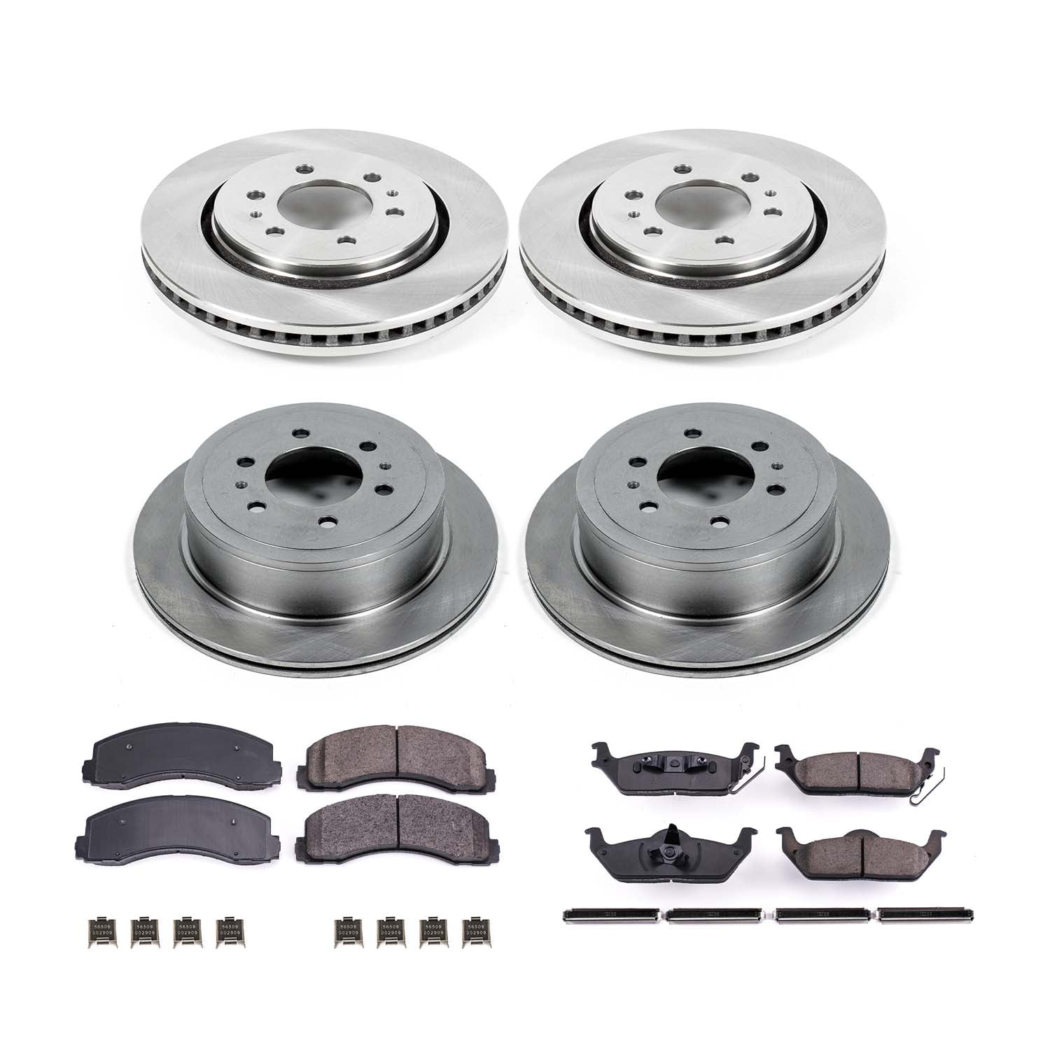 Ultimate Brakes Front and Rear Semi-Metallic Brake Pad and Rotor Kit with Hardware WM81341
