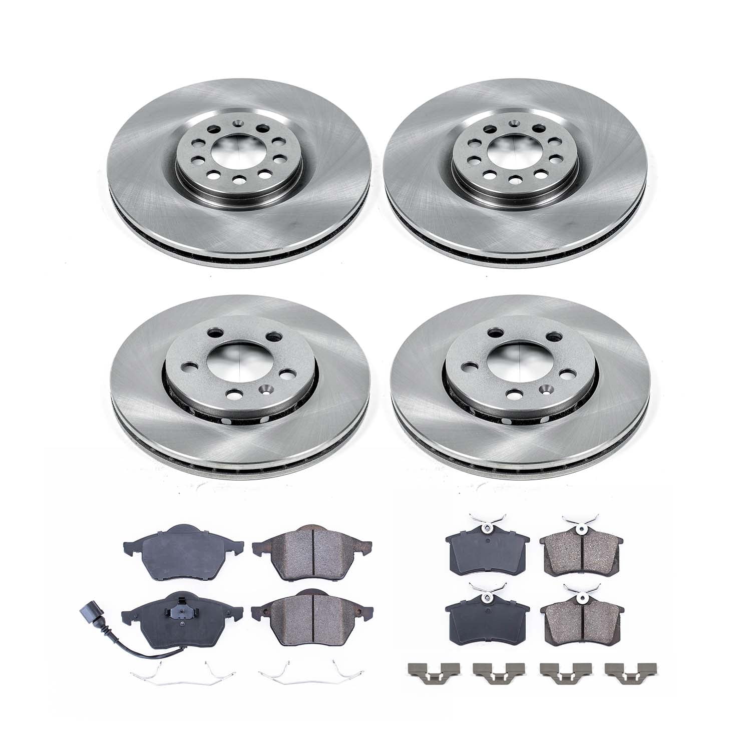 Ultimate Brakes Front and Rear Semi-Metallic Brake Pad and Rotor Kit with Hardware WM81343