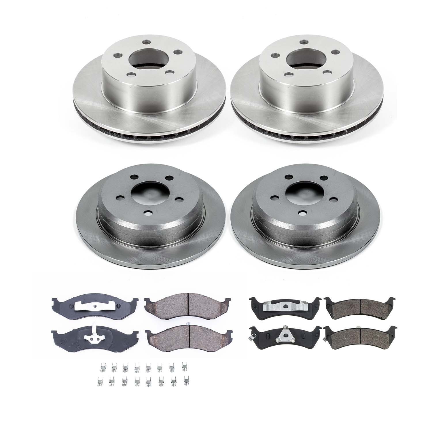 Ultimate Brakes Front and Rear Semi-Metallic Brake Pad and Rotor Kit with Hardware WM81359
