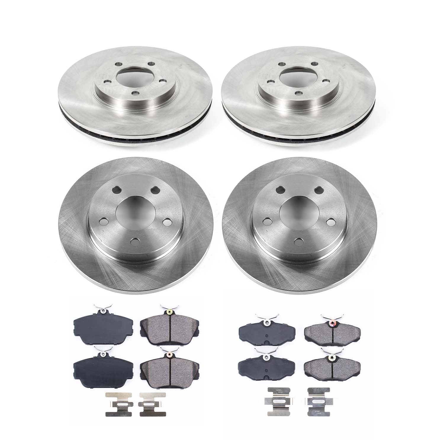 Ultimate Brakes Front and Rear Semi-Metallic Brake Pad and Rotor Kit with Hardware WM81377