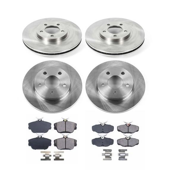 Ultimate Brakes Front and Rear Semi-Metallic Brake Pad and Rotor Kit with Hardware WM81377
