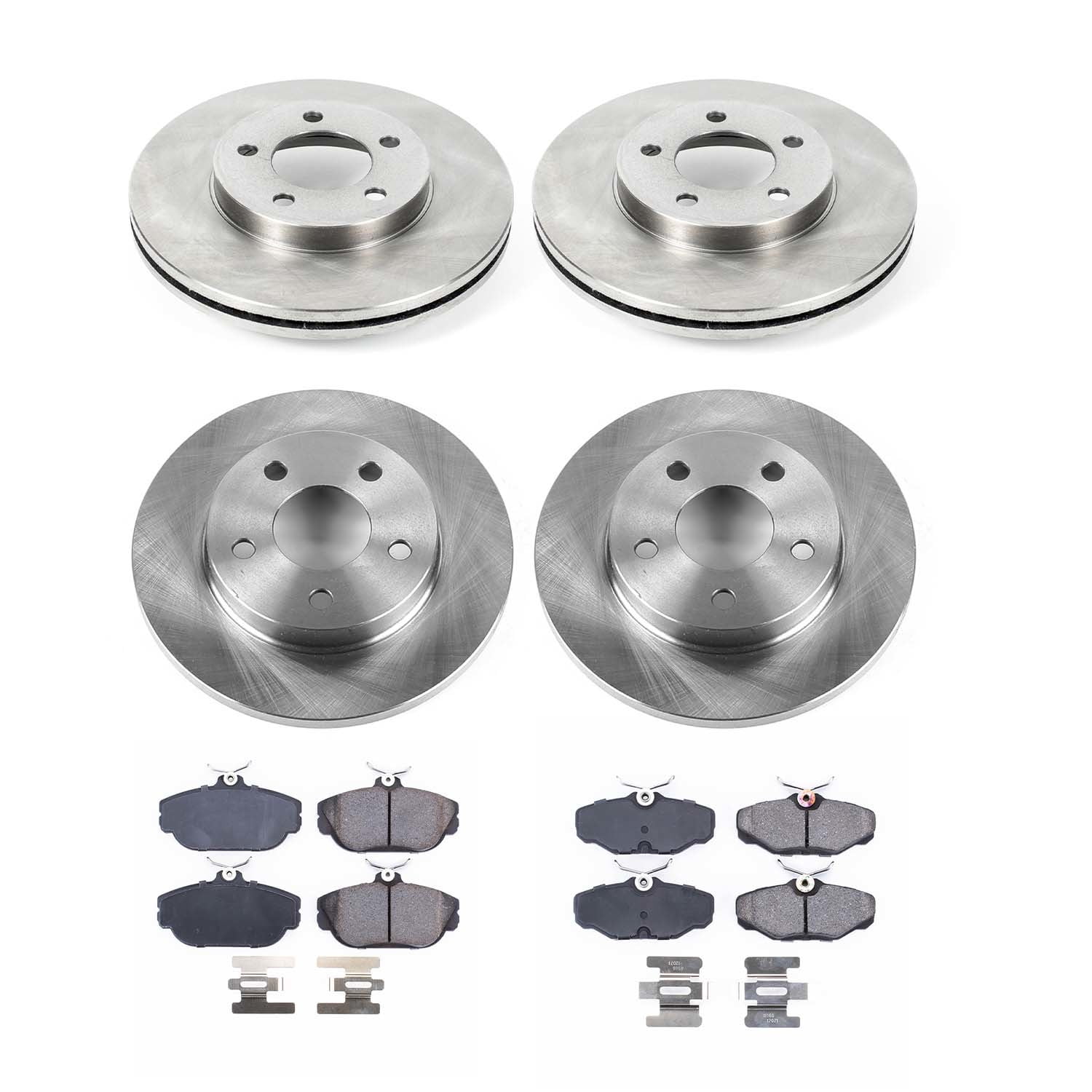 Ultimate Brakes Front and Rear Semi-Metallic Brake Pad and Rotor Kit with Hardware WM81403