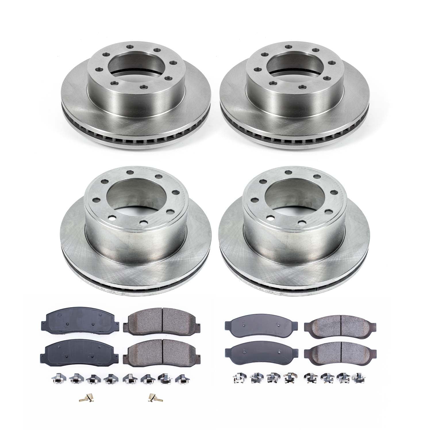 Ultimate Brakes Front and Rear Semi-Metallic Brake Pad and Rotor Kit with Hardware WM81477
