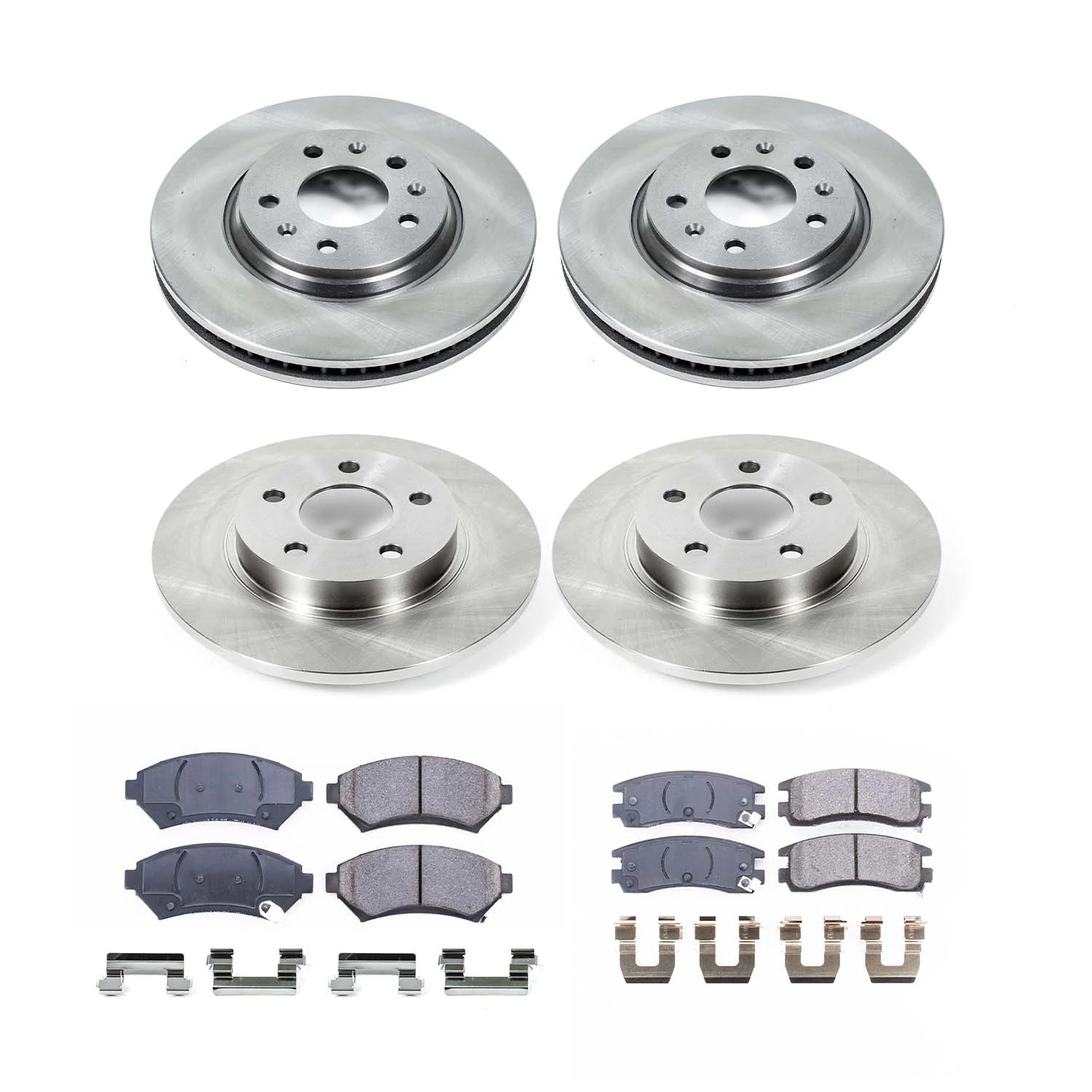 Ultimate Brakes Front and Rear Semi-Metallic Brake Pad and Rotor Kit with Hardware WM81479