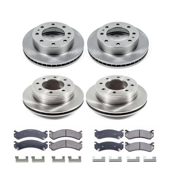 Ultimate Brakes Front and Rear Semi-Metallic Brake Pad and Rotor Kit with Hardware WM81515