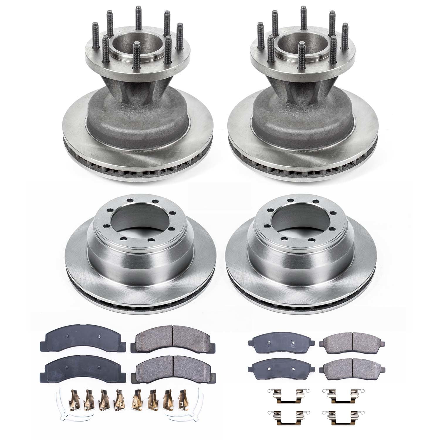 Ultimate Brakes Front and Rear Semi-Metallic Brake Pad and Rotor Kit with Hardware WM81531