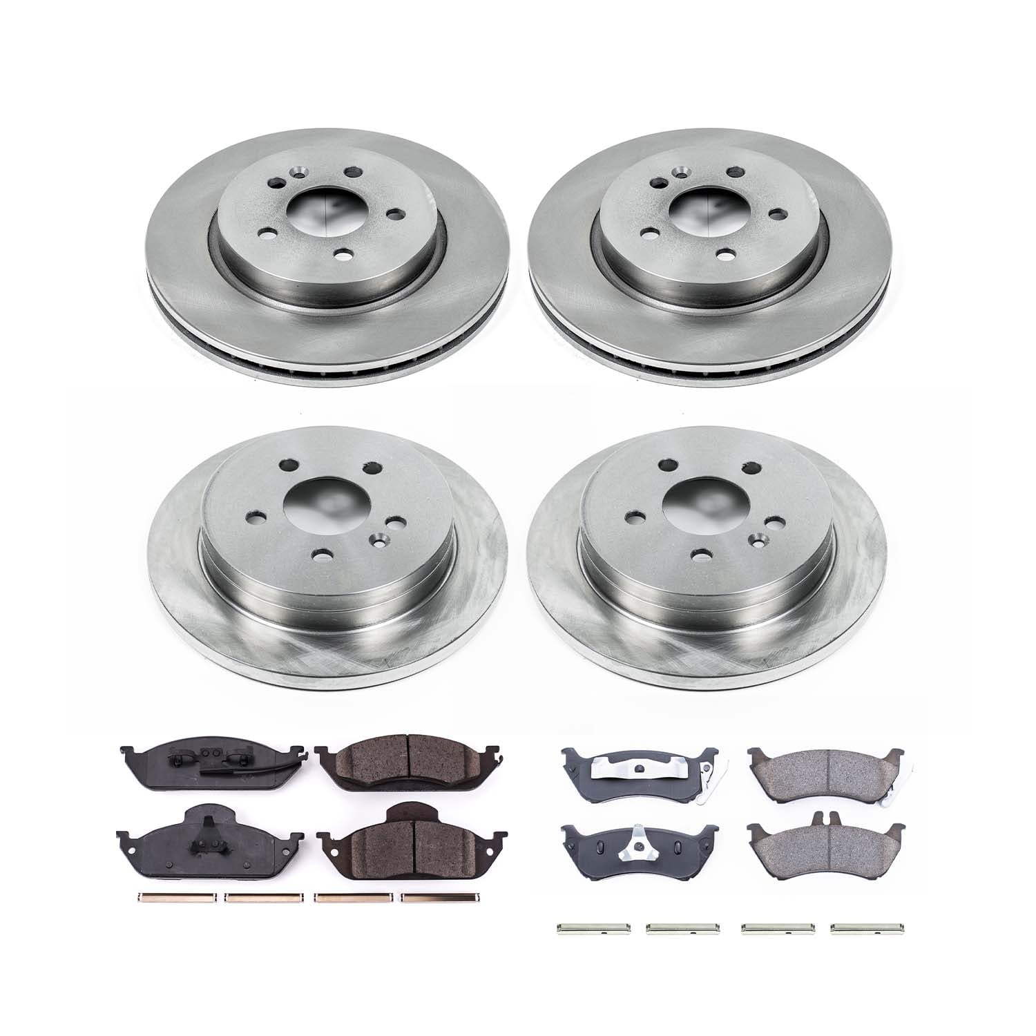 Ultimate Brakes Front and Rear Semi-Metallic Brake Pad and Rotor Kit with Hardware WM81586