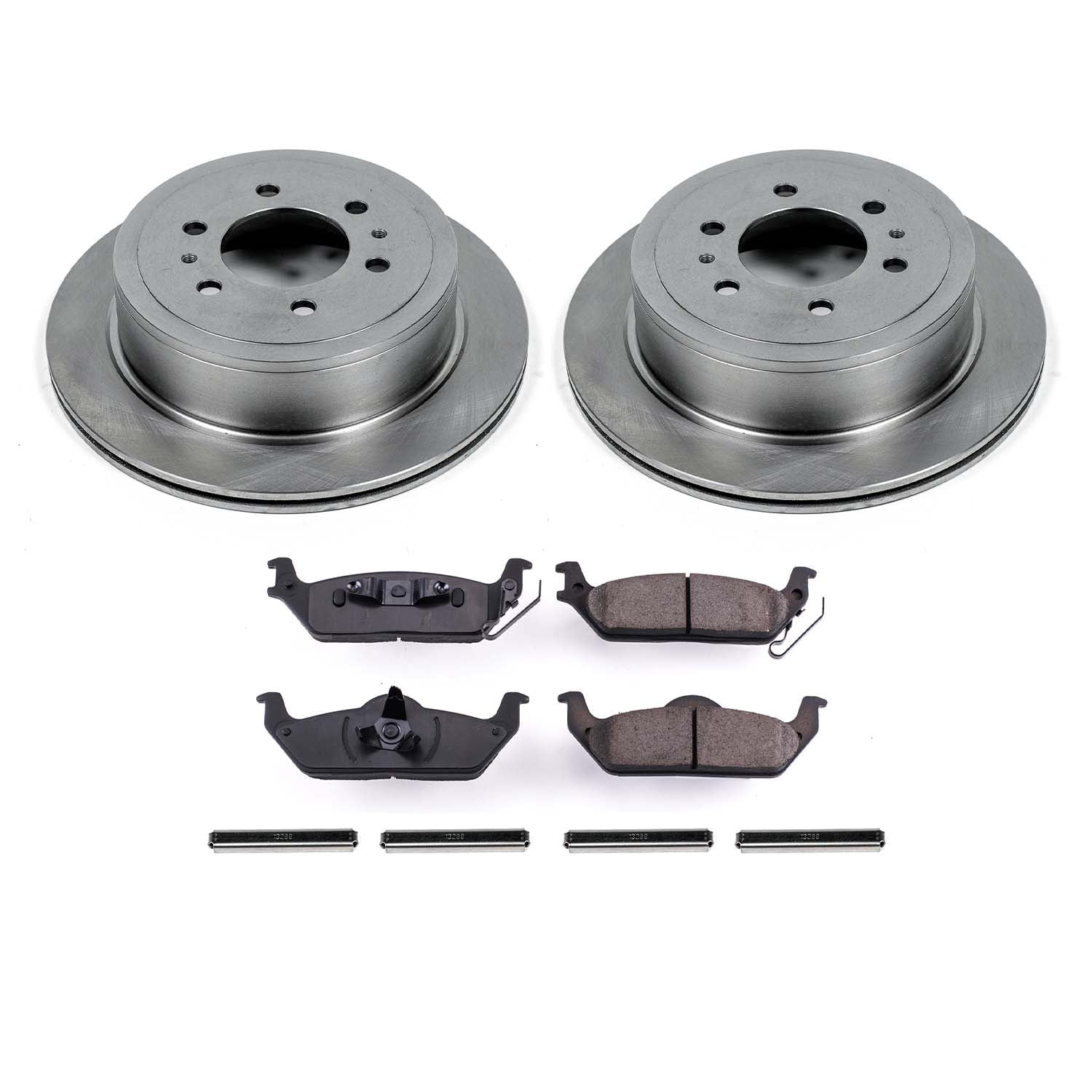 Ultimate Brakes Rear Ceramic Brake Pad and Rotor Kit with Hardware WM80029