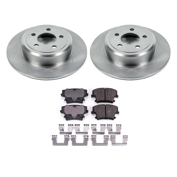 Ultimate Brakes Rear Ceramic Brake Pad and Rotor Kit with Hardware WM80074