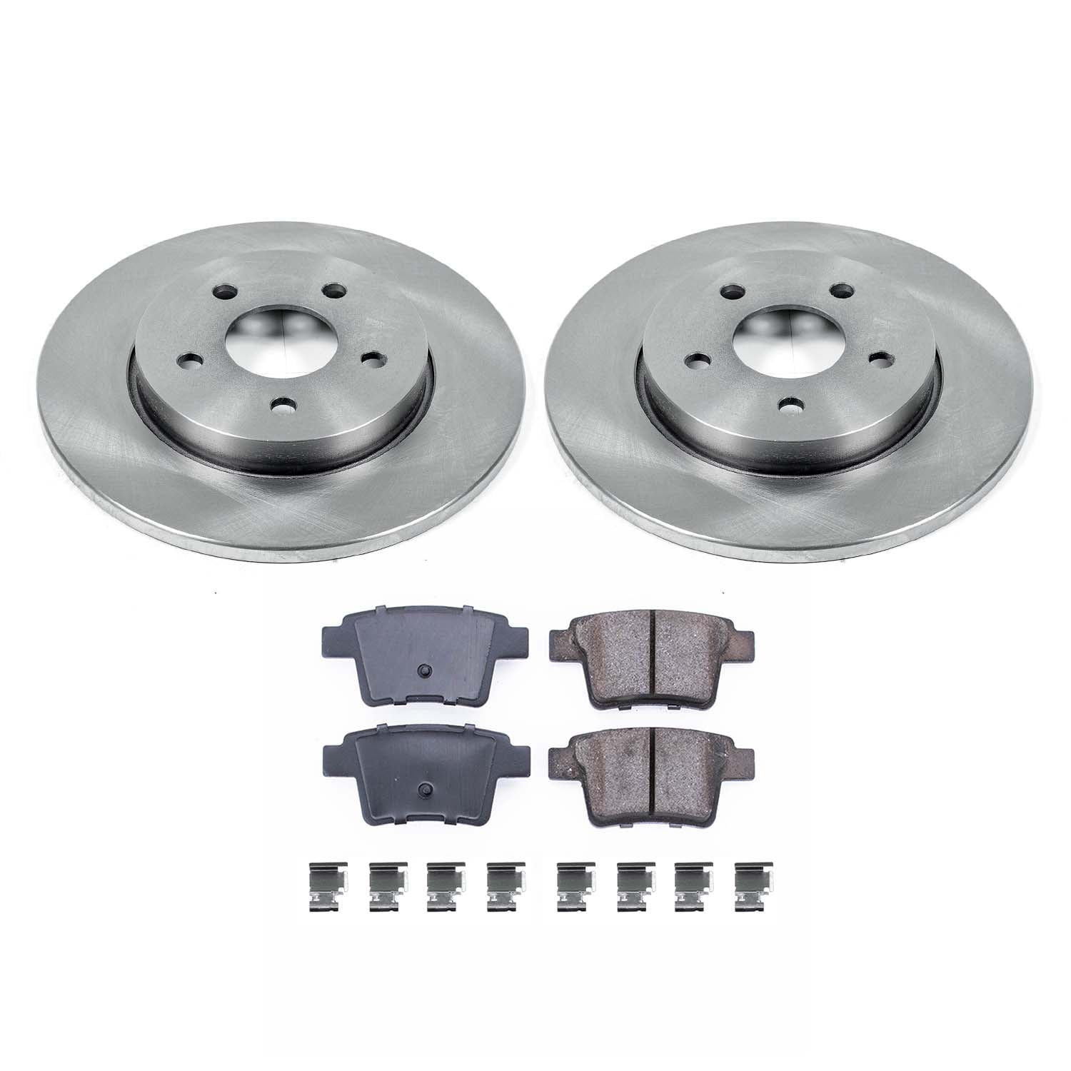 Ultimate Brakes Rear Ceramic Brake Pad and Rotor Kit with Hardware WM80107