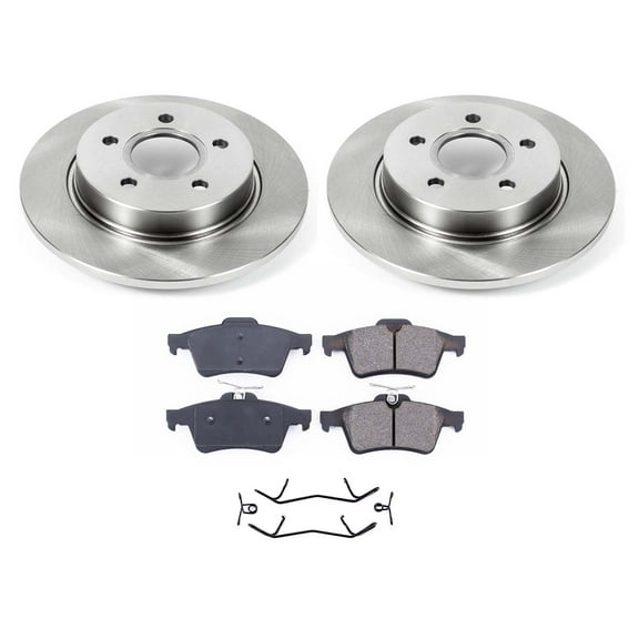 Ultimate Brakes Rear Ceramic Brake Pad and Rotor Kit with Hardware WM80147