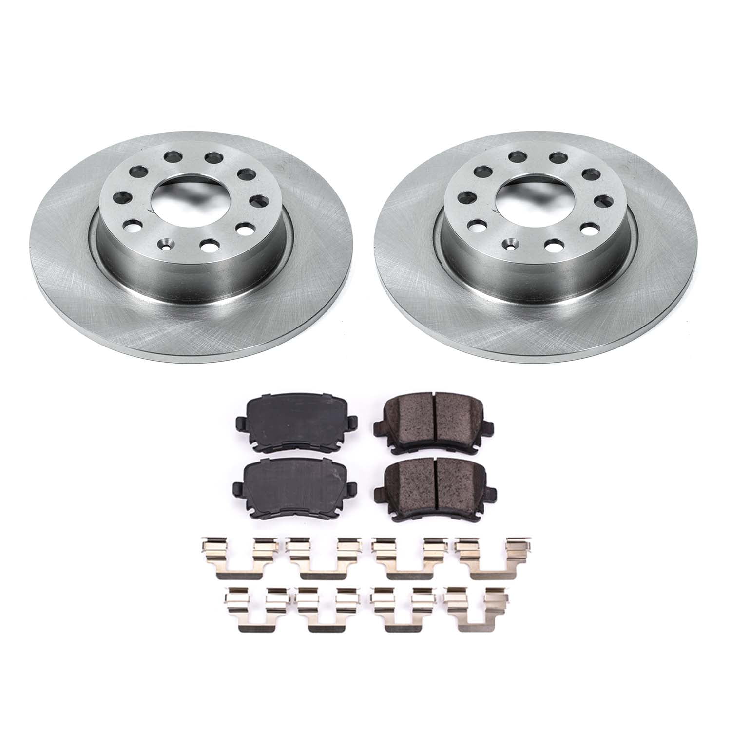 Ultimate Brakes Rear Ceramic Brake Pad and Rotor Kit with Hardware WM80174