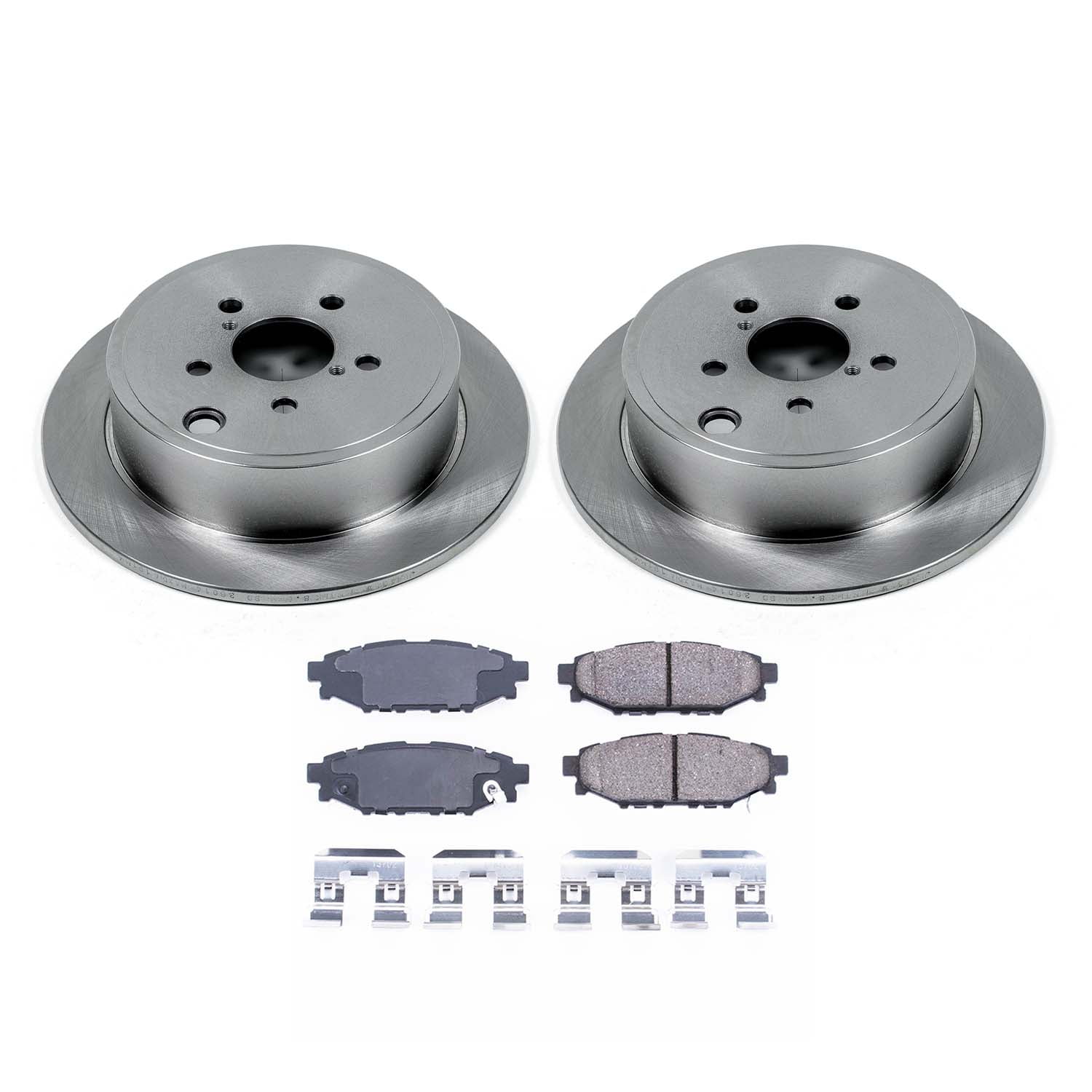 Ultimate Brakes Rear Ceramic Brake Pad and Rotor Kit with Hardware WM80178 for Subaru
