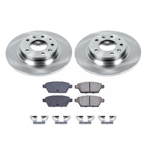 Ultimate Brakes Rear Ceramic Brake Pad and Rotor Kit with Hardware WM80203 for Ford; Lincoln; Mazda; Mercury