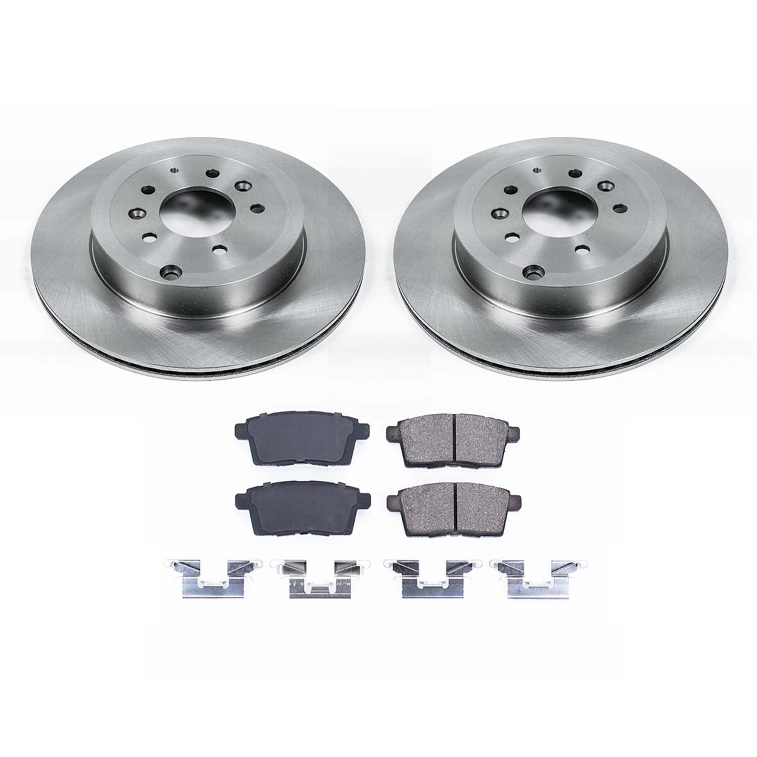 Ultimate Brakes Rear Ceramic Brake Pad and Rotor Kit with Hardware WM80240
