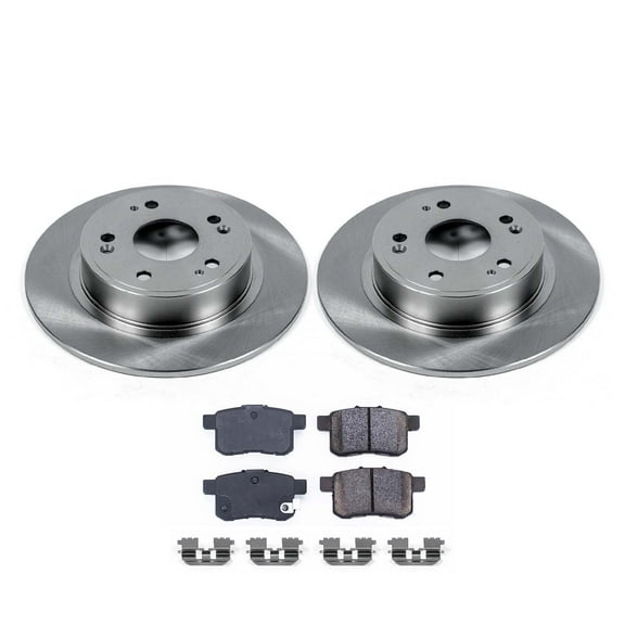 Ultimate Brakes Rear Ceramic Brake Pad and Rotor Kit with Hardware WM80284