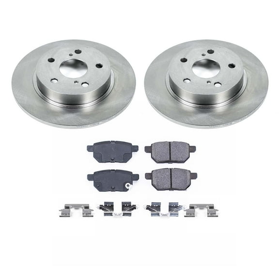 Ultimate Brakes Rear Ceramic Brake Pad and Rotor Kit with Hardware WM80289
