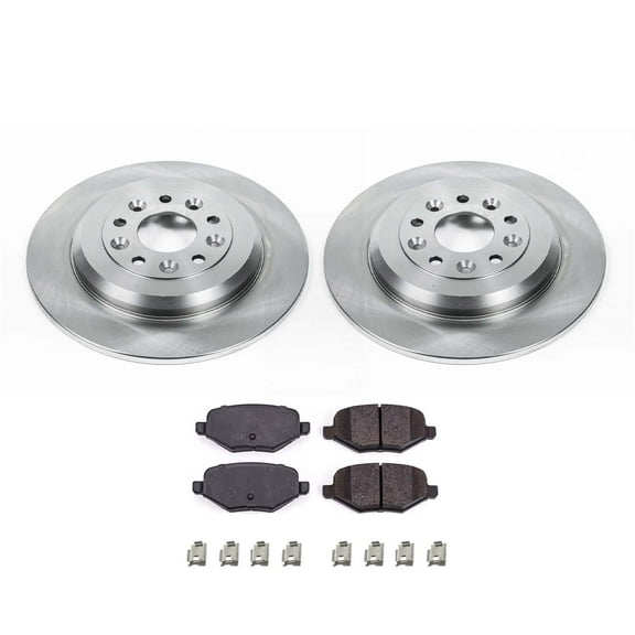 Ultimate Brakes Rear Ceramic Brake Pad and Rotor Kit with Hardware WM80293