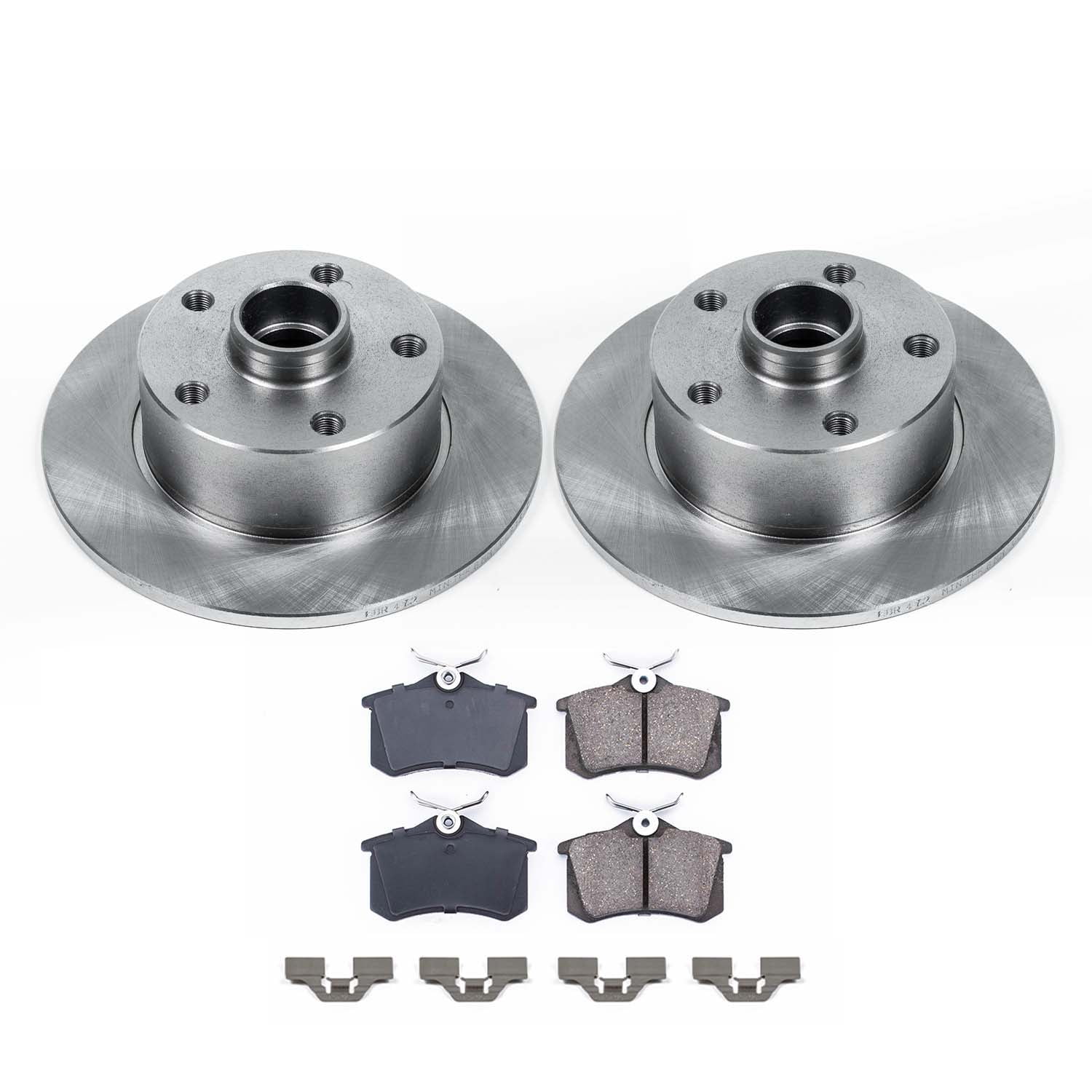 Ultimate Brakes Rear Ceramic Brake Pad and Rotor Kit with Hardware WM80350