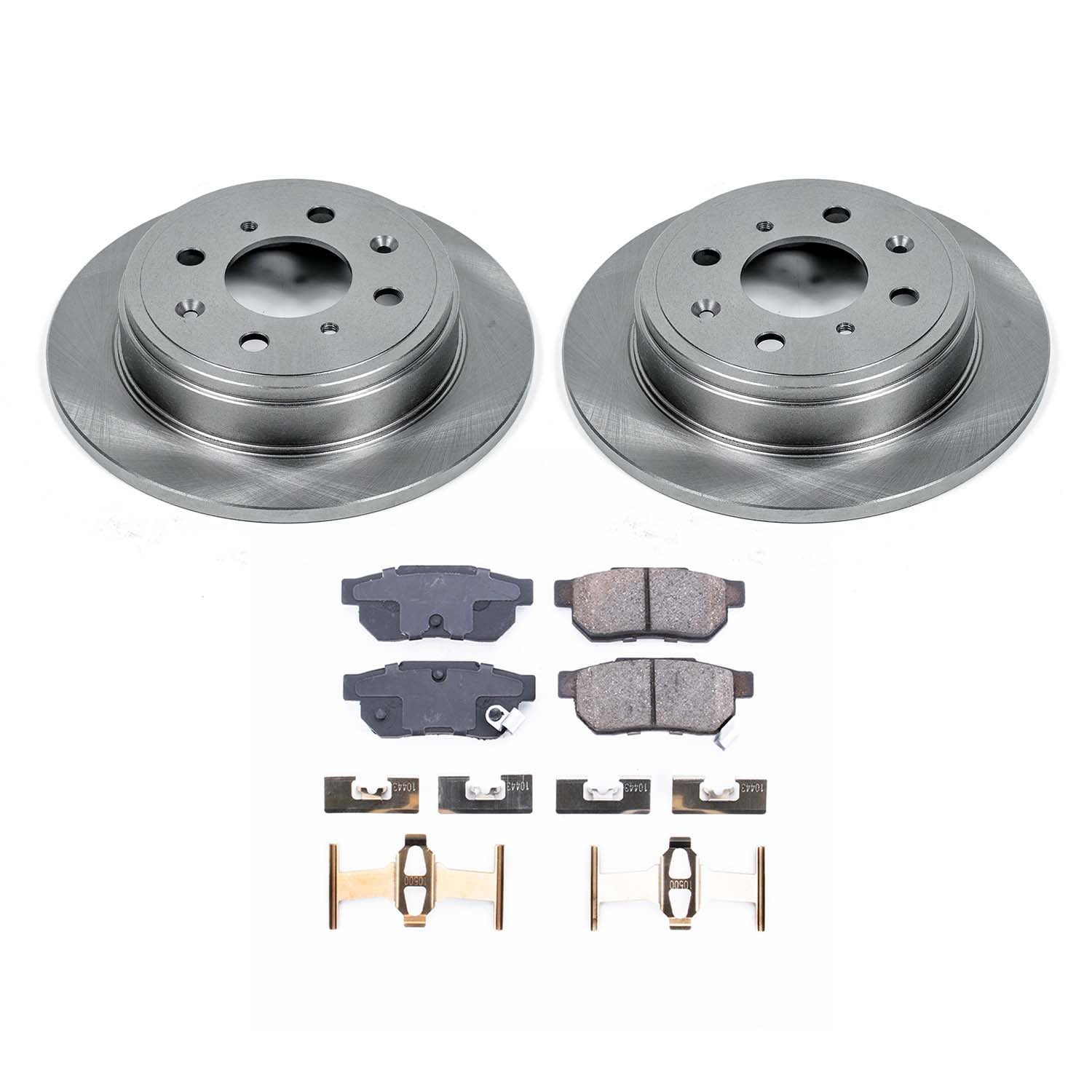 Ultimate Brakes Rear Ceramic Brake Pad and Rotor Kit with Hardware WM80375