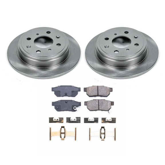 Ultimate Brakes Rear Ceramic Brake Pad and Rotor Kit with Hardware WM80375
